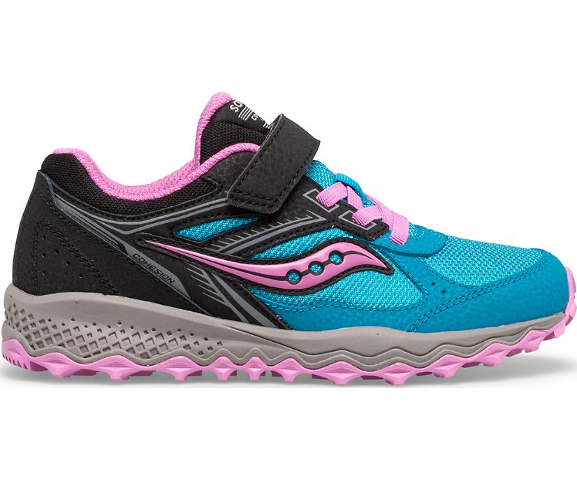 Kids\' Saucony Cohesion 14 A/C Sneakers Blue / Pink / Black | Singapore 834WNBY